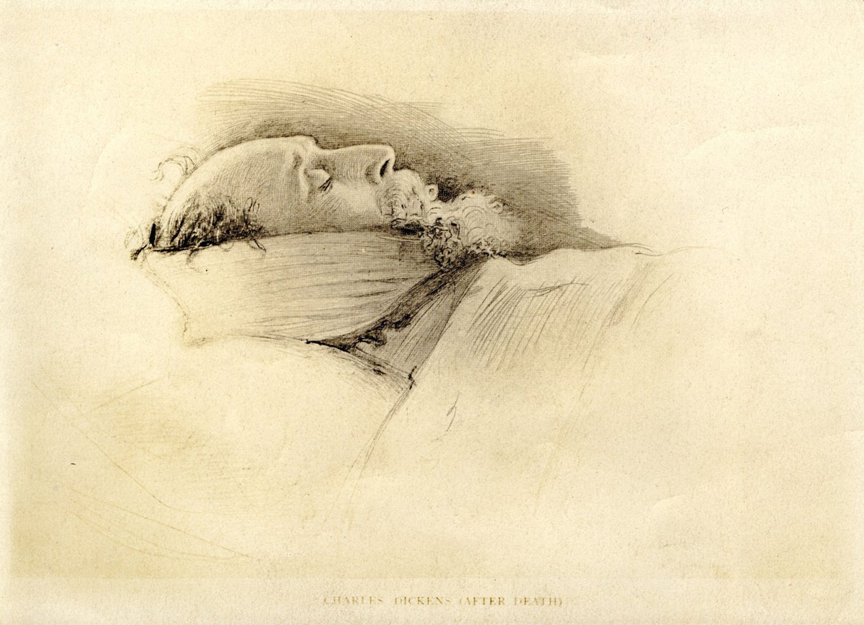Dickens, dagen etter hans død, 1870 av John Everett Millais