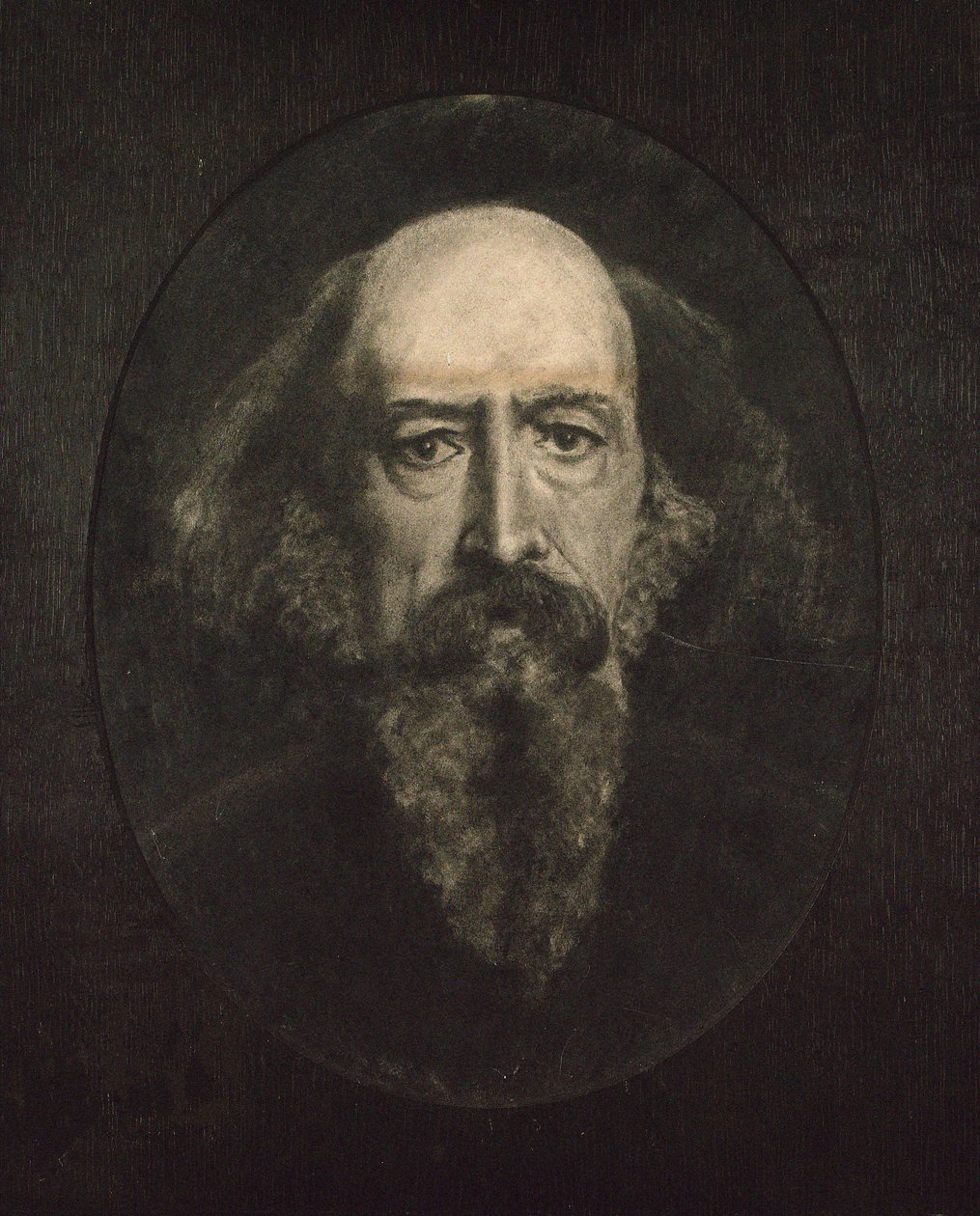 Portrett av Alfred, Lord Tennyson 1809-1892. av John Everett Millais