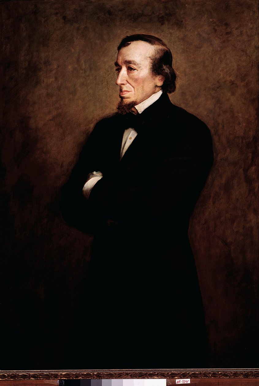 Portrett av Benjamin Disraeli (1804–1881), britisk politiker og grunnlegger av Conservative Party Painting av John Everett Millais (1829–1896) London fra 1800-tallet, National Portrait Gallery av John Everett Millais