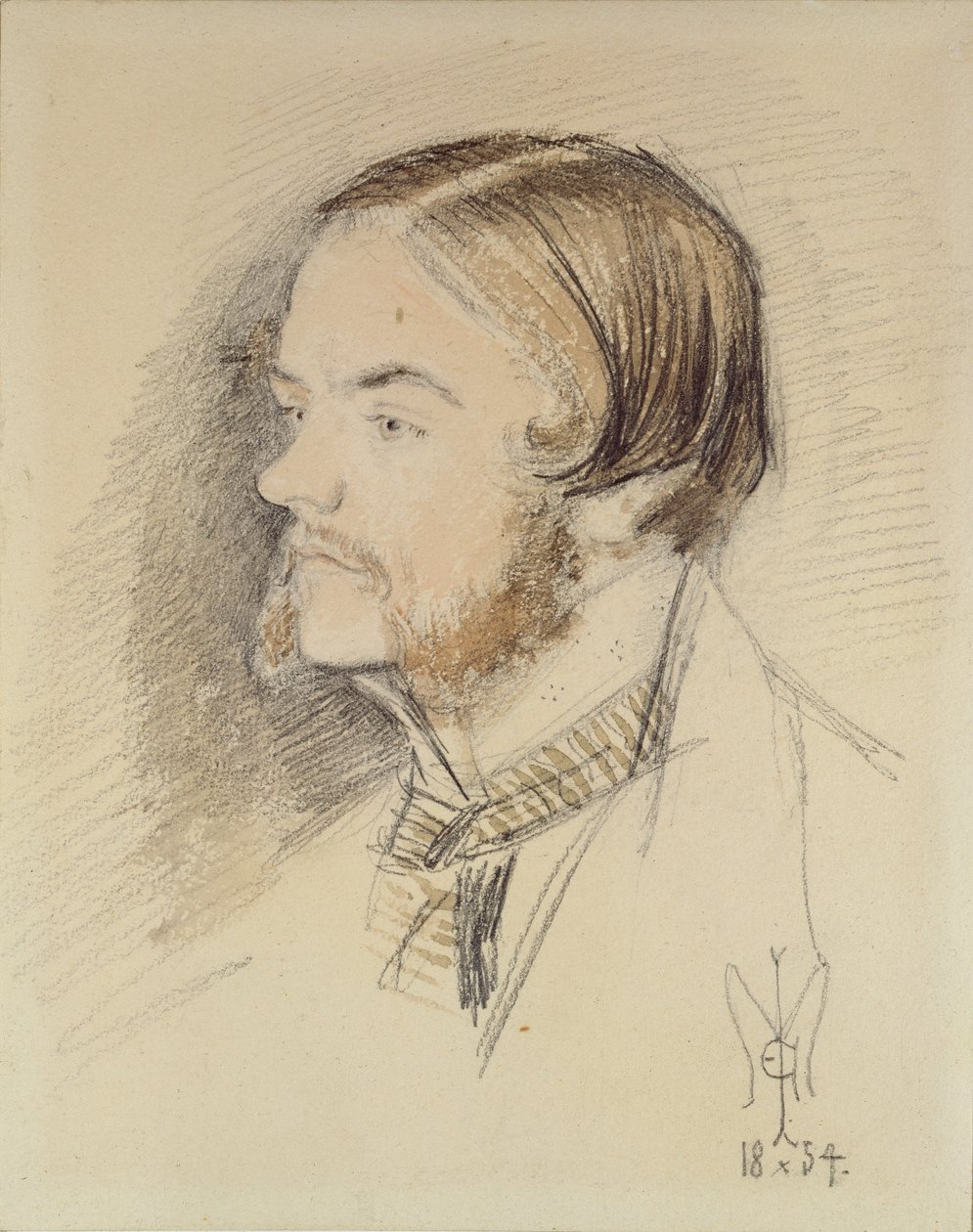 Portrett av William Holman Hunt, 1854 av John Everett Millais