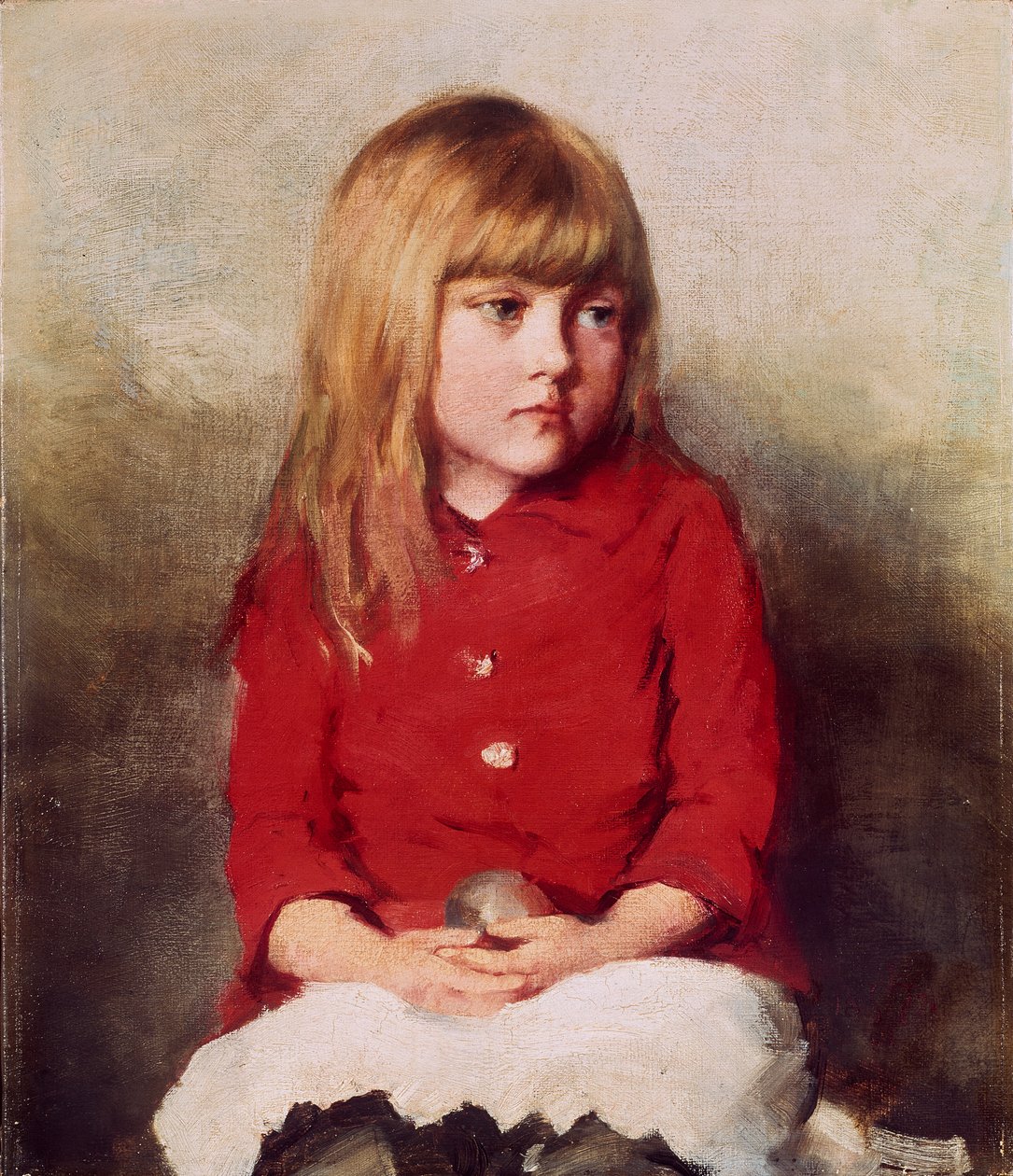 Portrett av en ung jente, sent på 1800-tallet av John Everett Millais