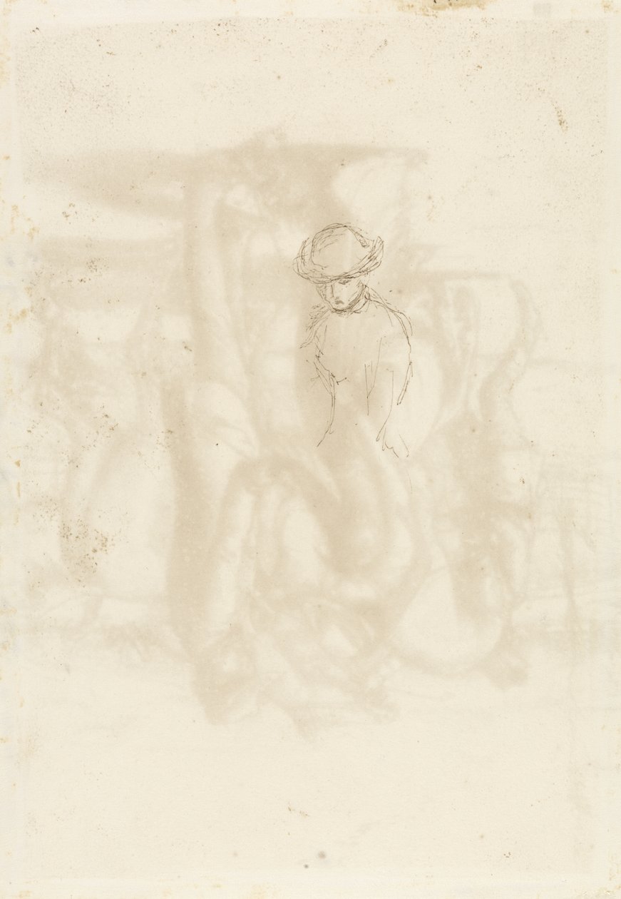 Rejected, Verso: Sketch of a Woman, 1853 (penn og brunt blekk på papir) av John Everett Millais