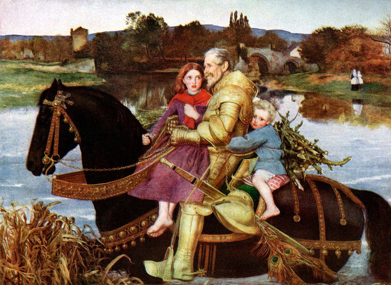 Sir Isumbras ved Ford, 1800-tallet 1923. av John Everett Millais