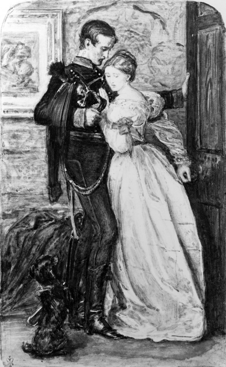 The Black Brunswicker, ca. 1865 (wc på papir) av John Everett Millais