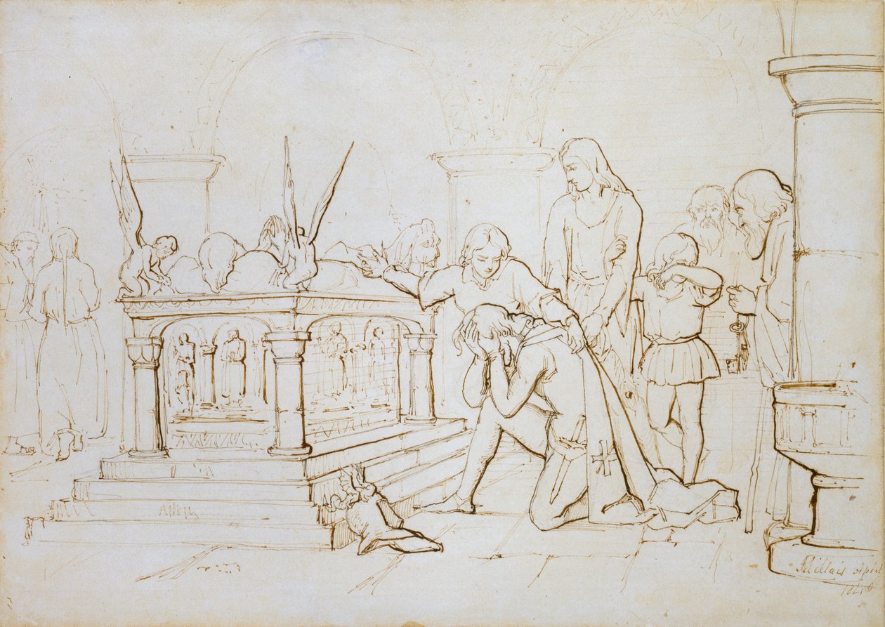 Korsfarerens retur, 1840 av John Everett Millais