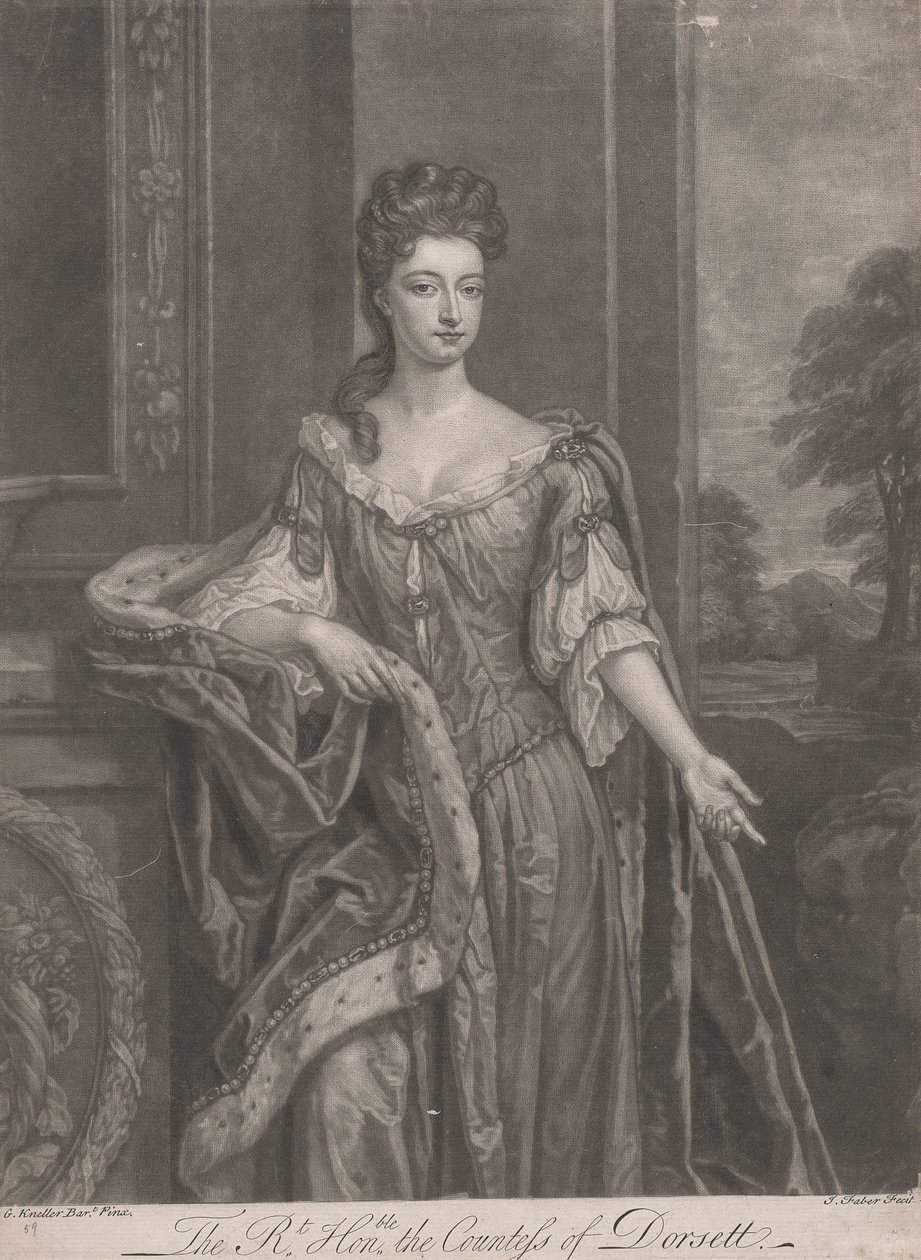 Beauties of Hampton Court: The Right Honorable Mary, grevinne av Dorset av John Faber the younger
