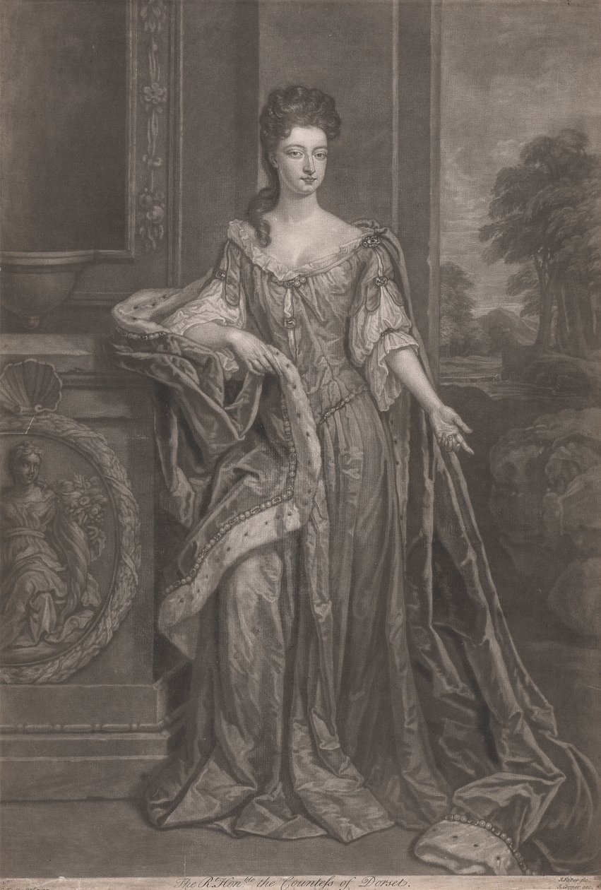 Beauties of Hampton Court: The Right Honorable Mary, grevinne av Dorset av John Faber the younger