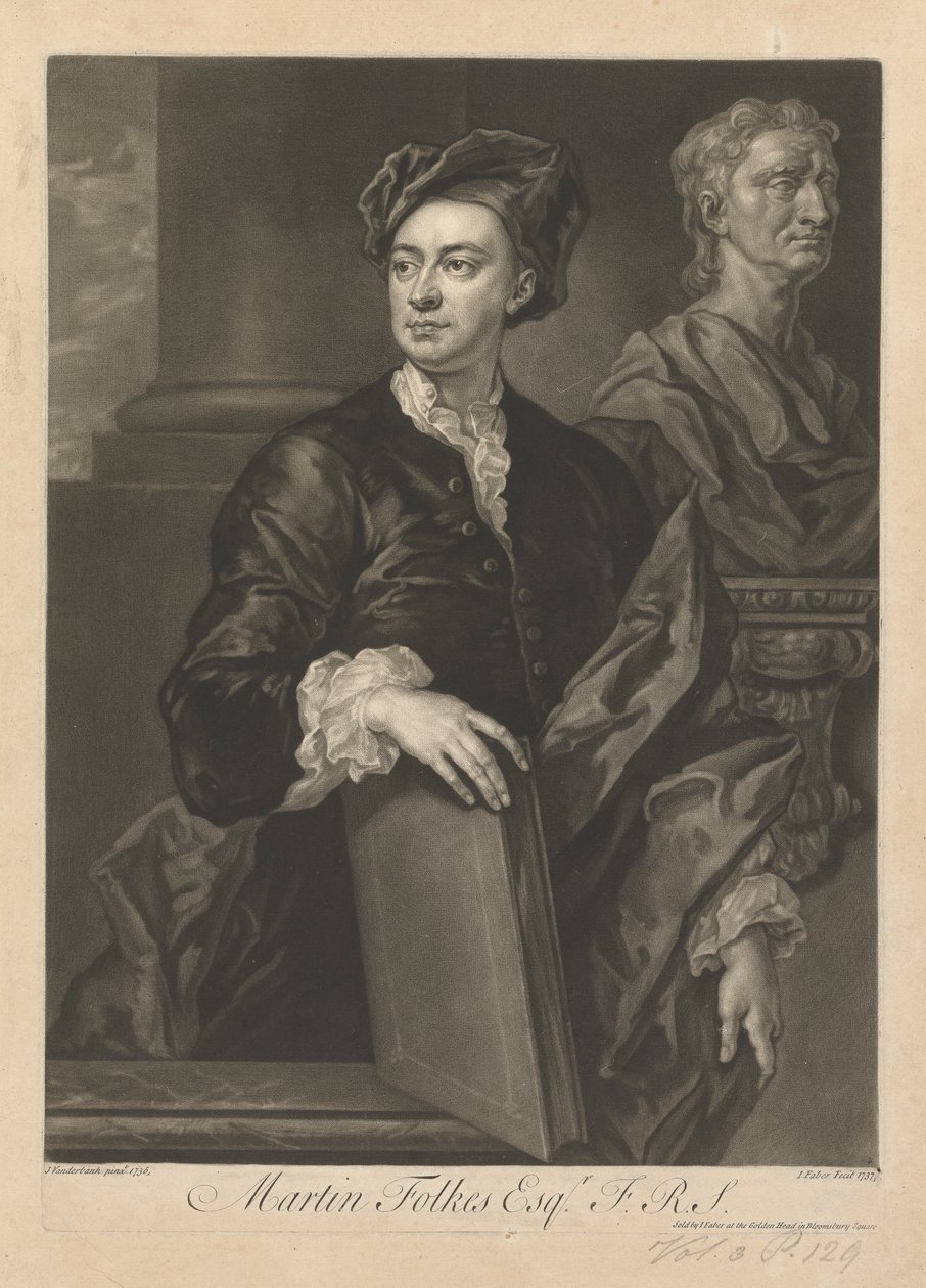 Martin Folkes Esq. av John Faber the younger