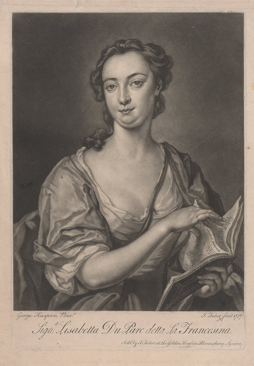 Signa Lisabetta DuParc kalt La Francesina av John Faber the younger