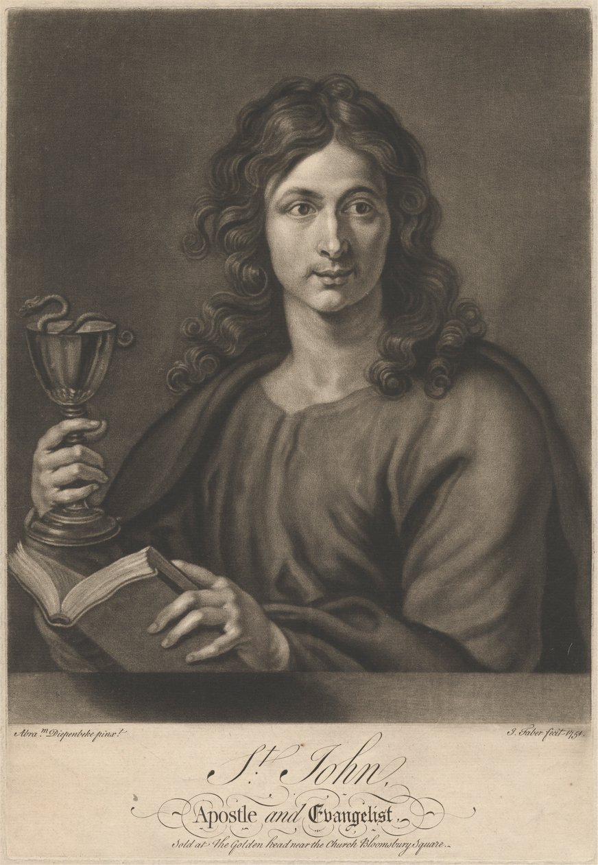 St. Johannes, apostel og evangelist av John Faber the younger