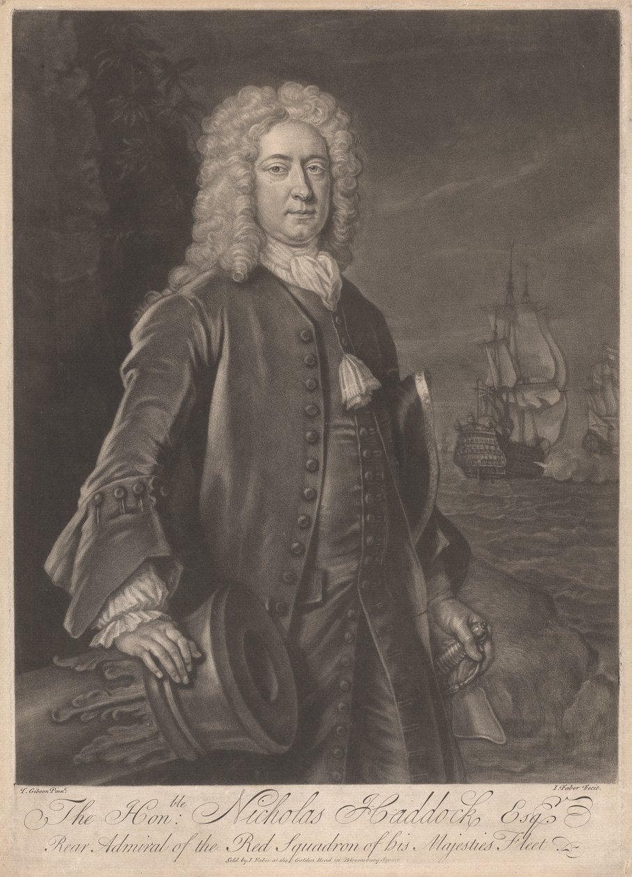 Den ærede Nicholas Haddock, Esq. av John Faber the younger