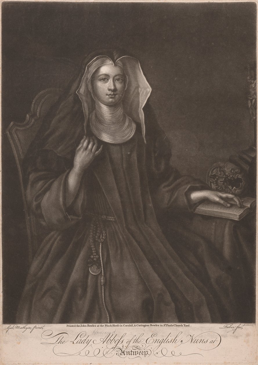 Lady Howard Abbedisse av de engelske nonnene i Antwerpen av John Faber the younger