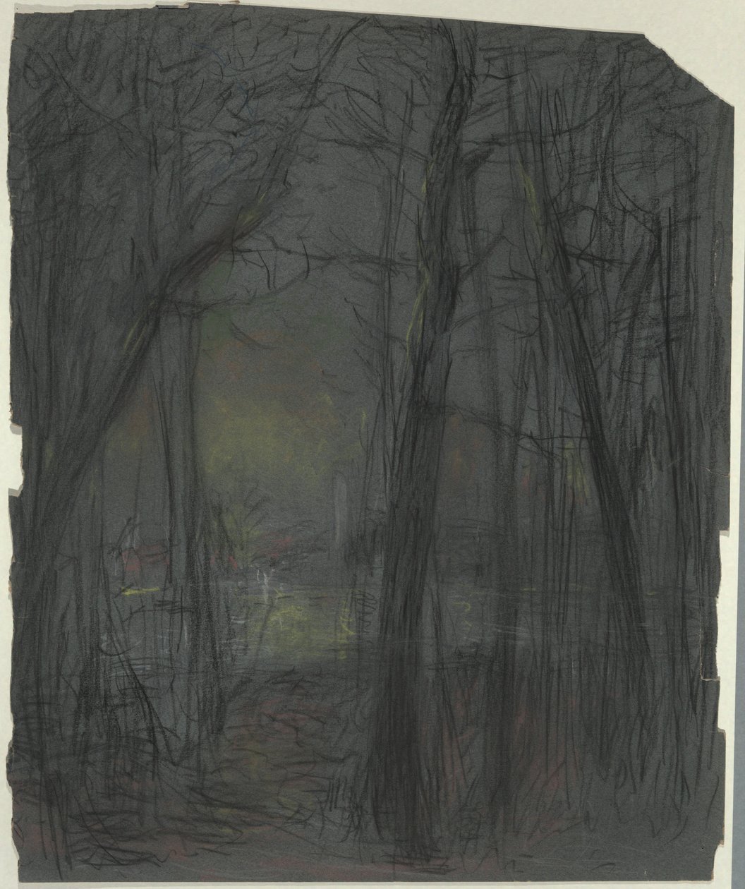 Skogscene av John Ferguson Weir