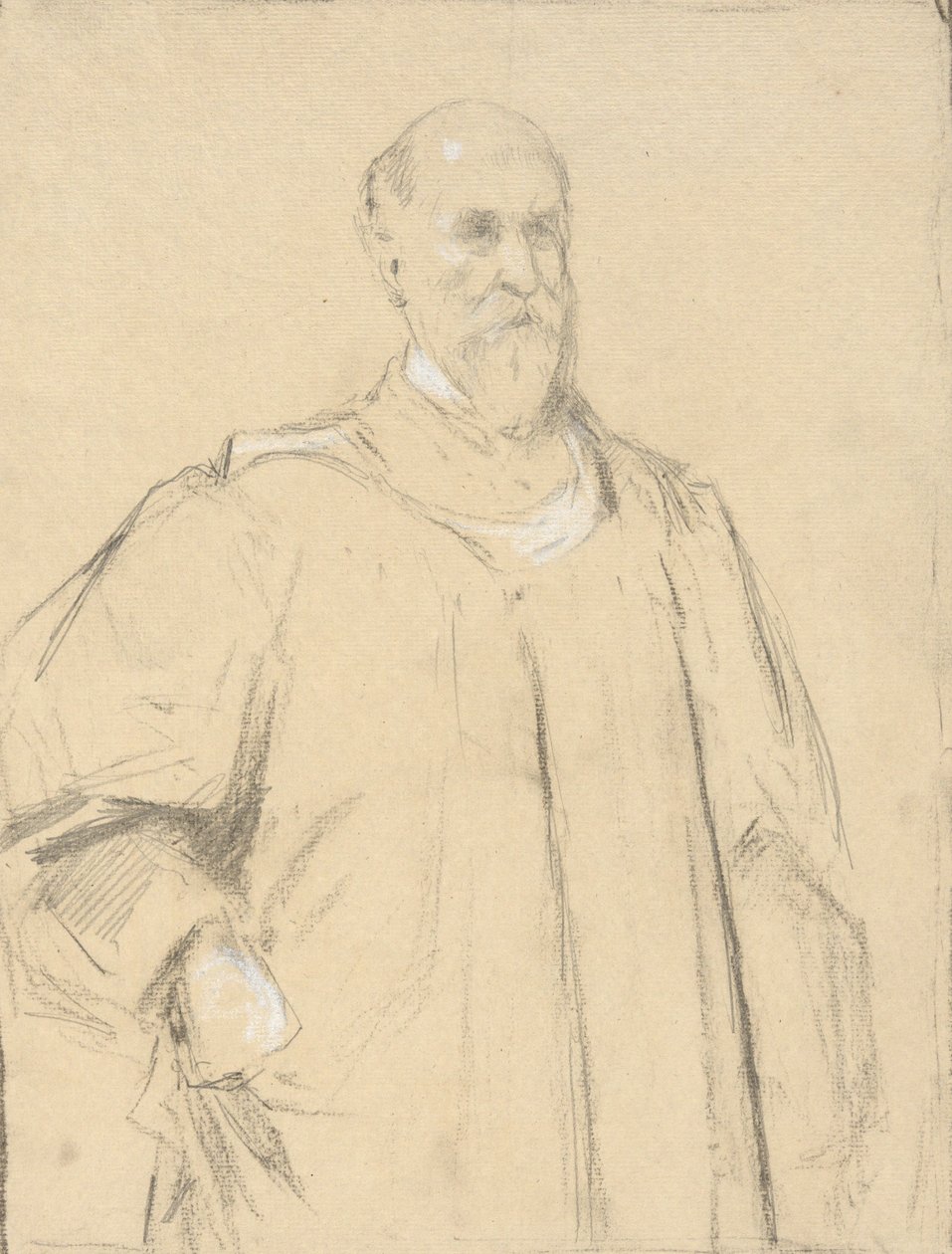 Dommer Wayland, studerer for et maleri ved Yale av John Ferguson Weir