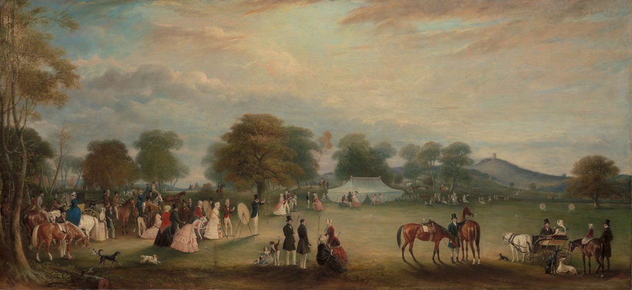 Bueskytingsmøte i Bradgate Park, Leicestershire av John Ferneley