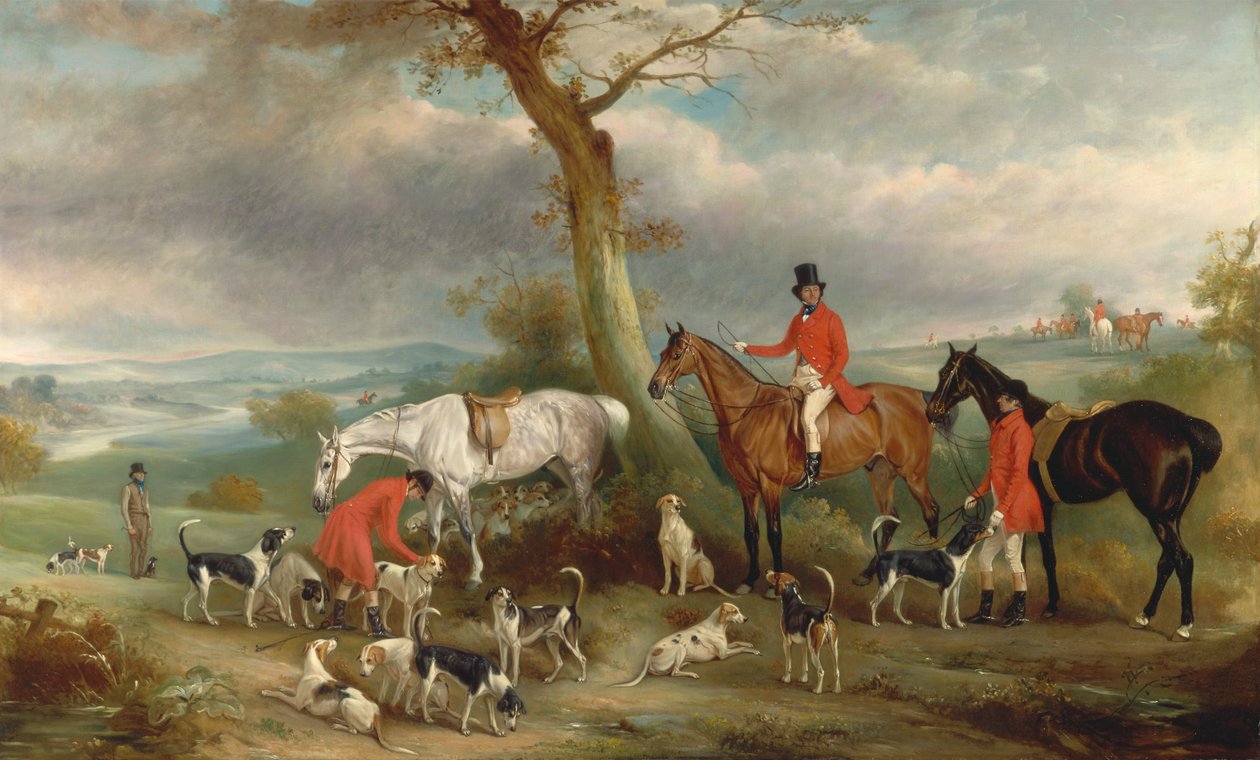 Thomas Wilkinson, MFH, med Hurworth Foxhounds av John Ferneley