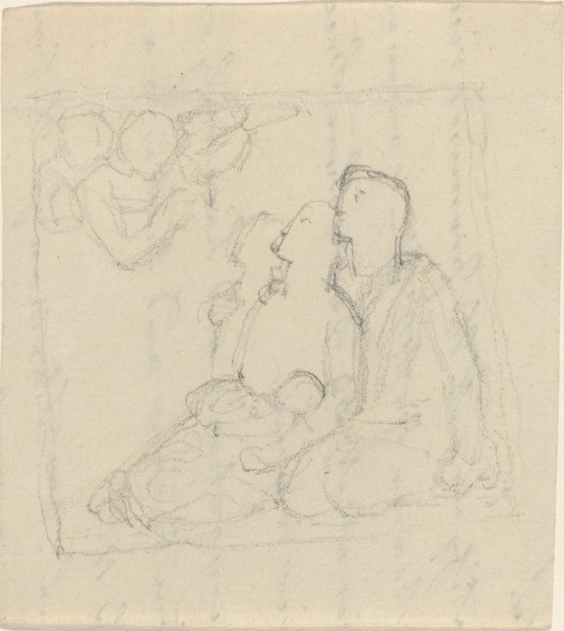 En familie tiltalt av engler av John Flaxman