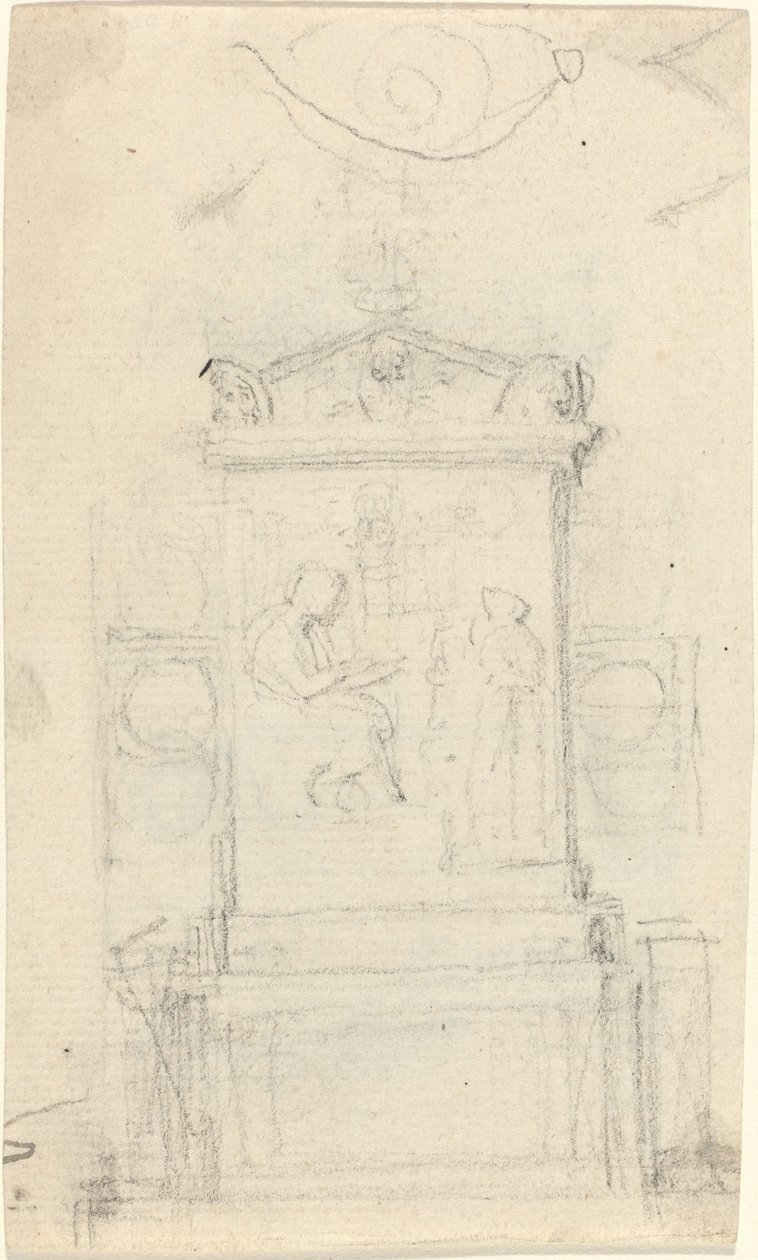 Design for graven til Dr. Joseph Warton av John Flaxman