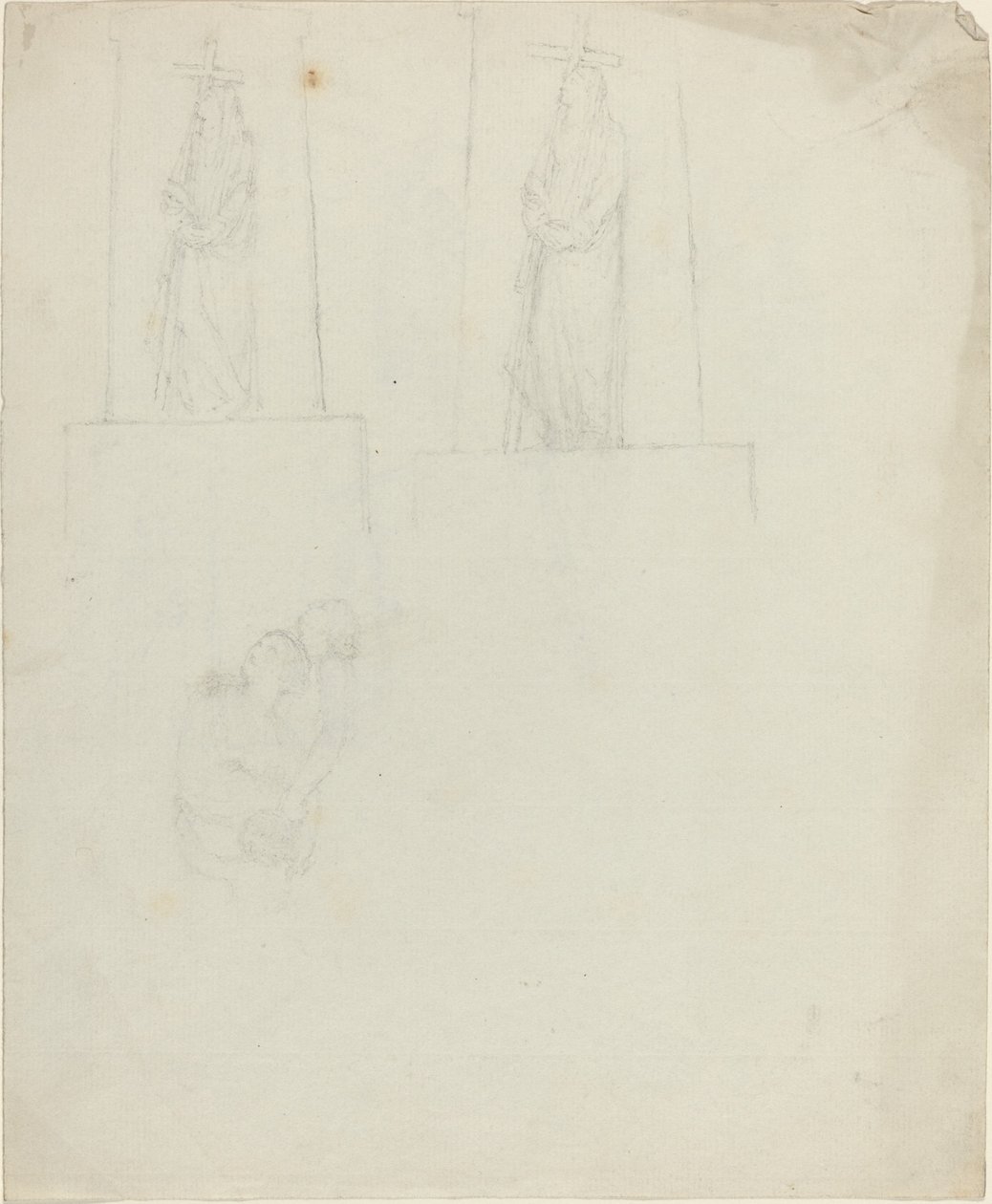 Design for et monument [recto and verso] av John Flaxman