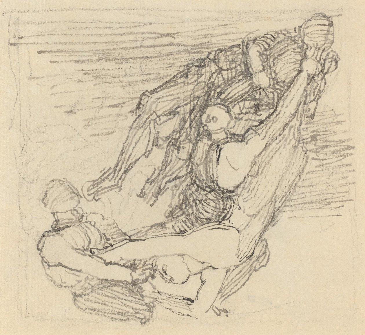 Figur som transporteres gjennom luften av John Flaxman