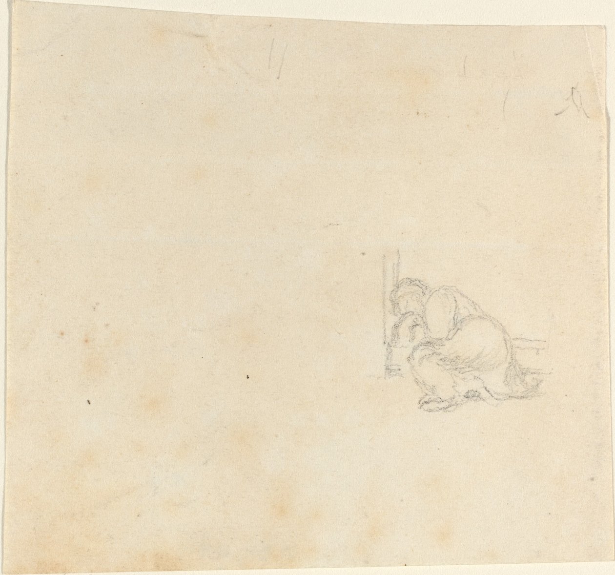 Figur som sover i en døråpning av John Flaxman