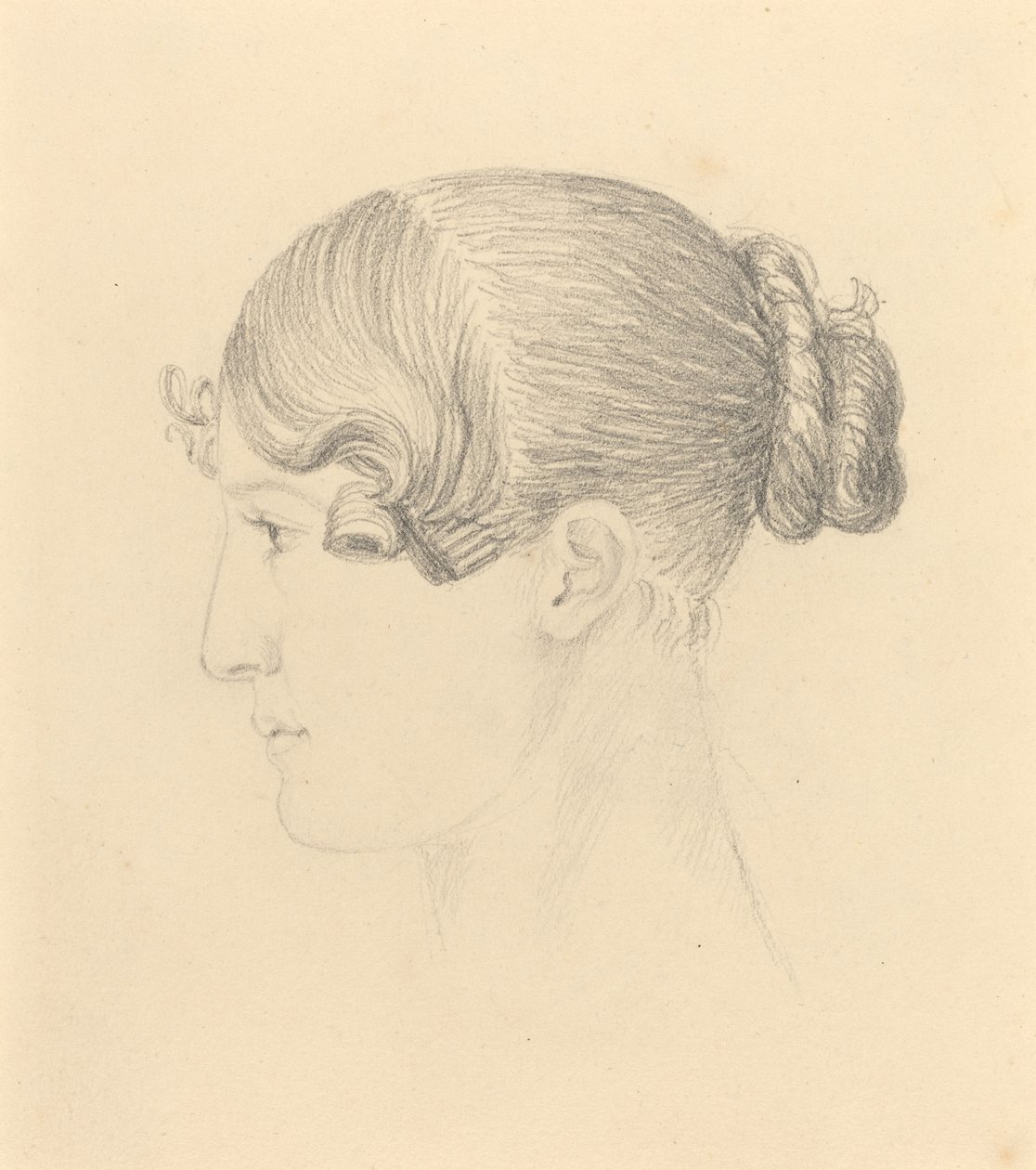 Hodet til en kvinne (Theresa Turner?) av John Flaxman