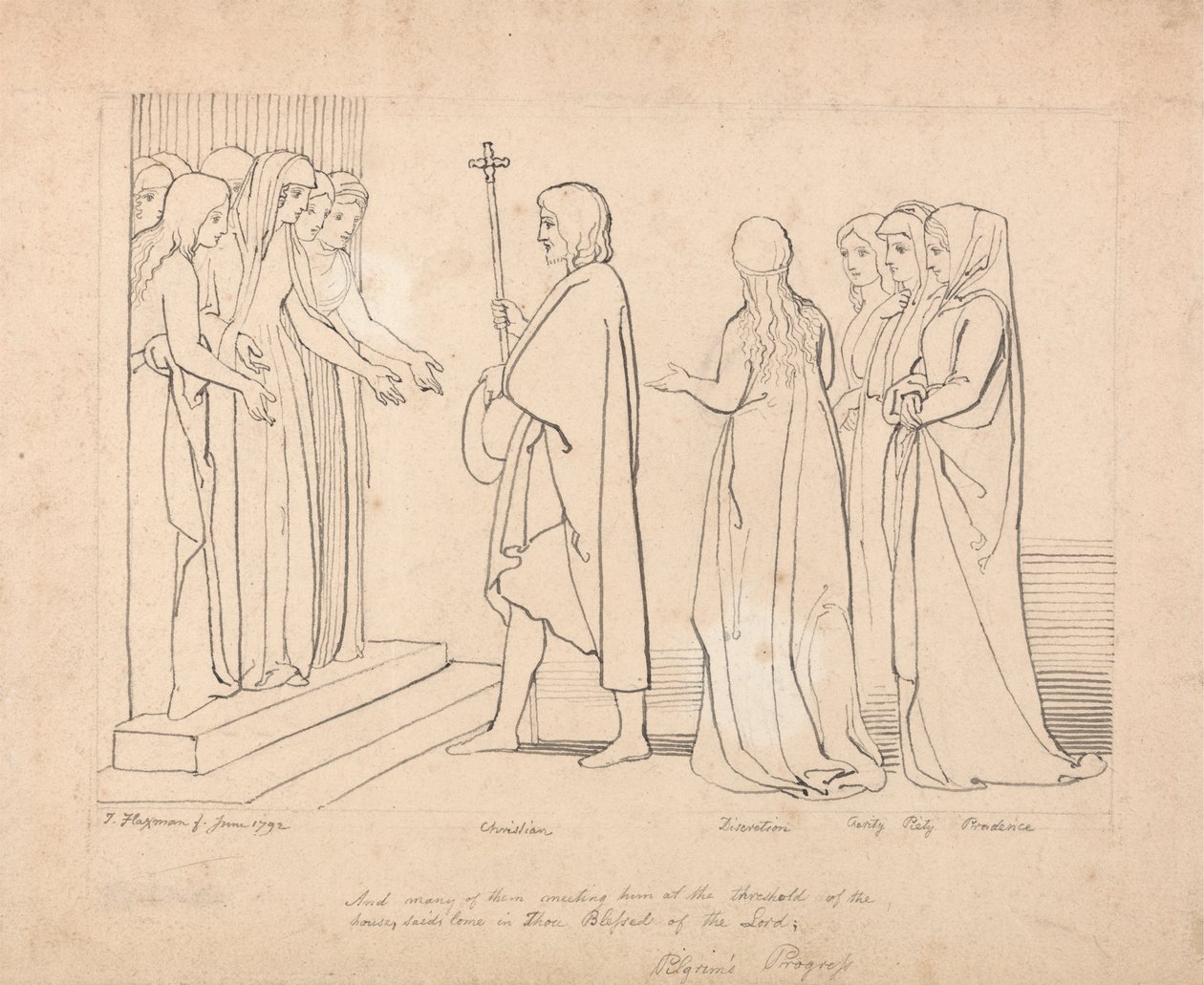 Illustrasjon til Pilgrims fremgang av John Flaxman
