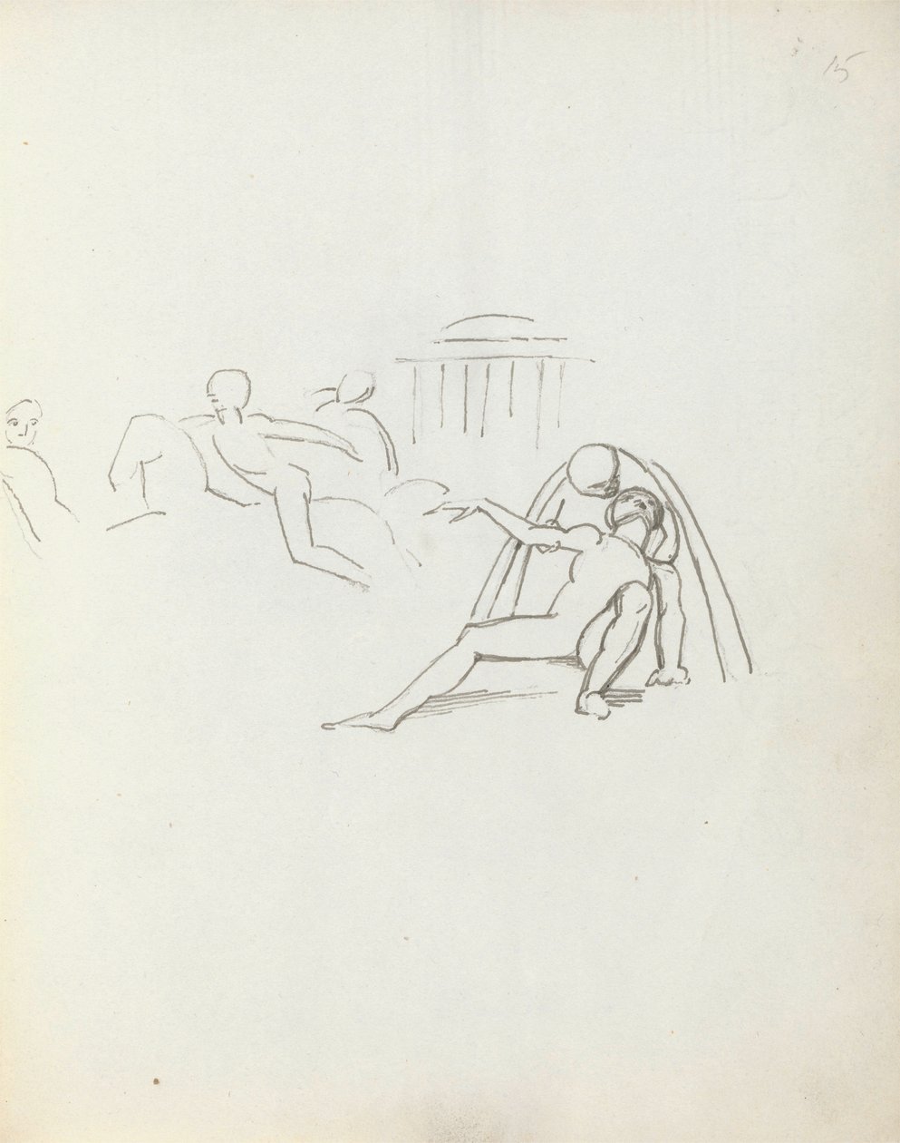 John Philip Kemble som Hamlet, 1783 (penn, blekk og vask på papir) av John Flaxman