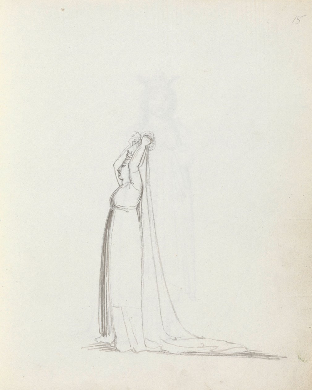 Fru Siddons som Constance, 1783 (penn, blekk og vask på papir) av John Flaxman