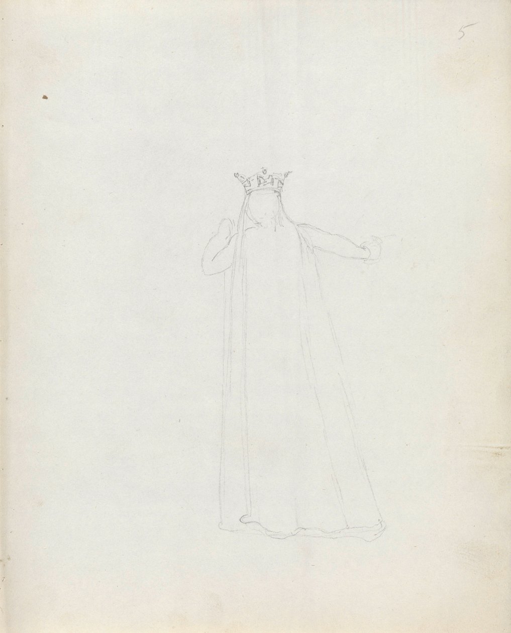 Fru Siddons som Constance, 1783 (penn, blekk og vask på papir) av John Flaxman