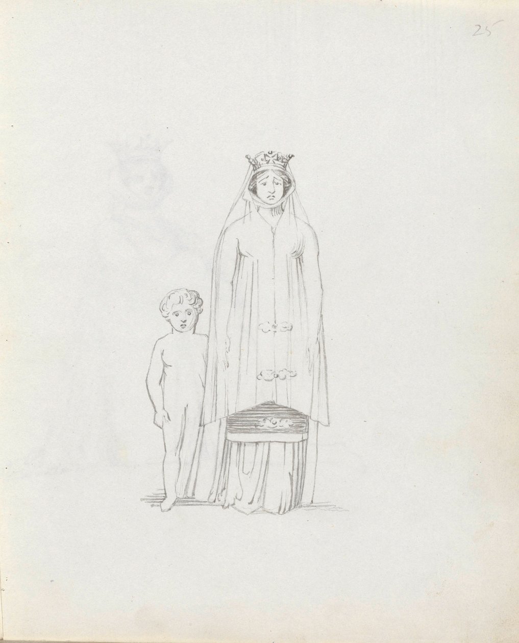 Fru Siddons som Constance med barn, 1783 (penn, blekk og vask på papir) av John Flaxman