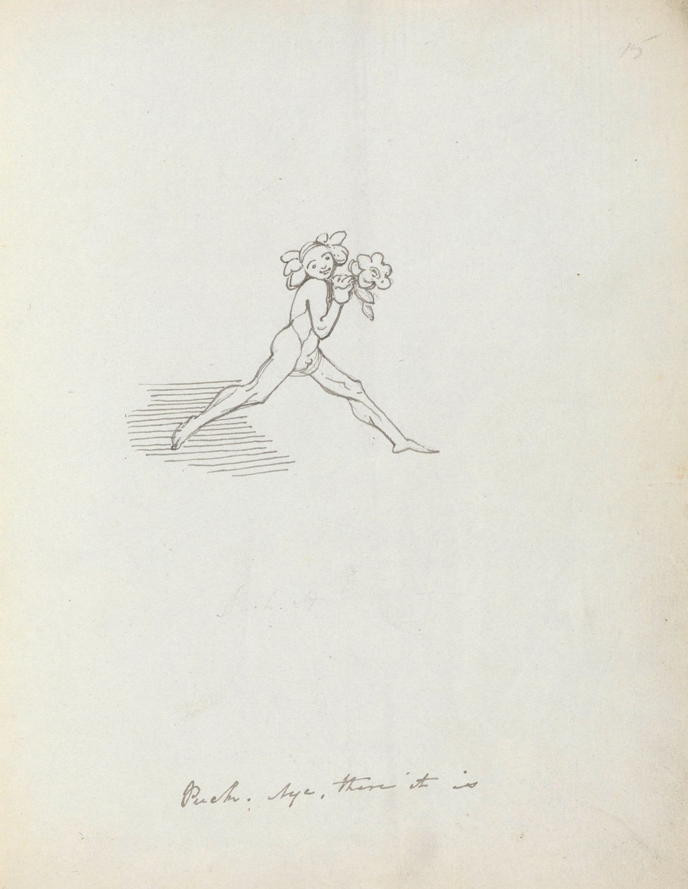 Puck. Ja der er det, 1783 (penn, blekk og vask på papir) av John Flaxman