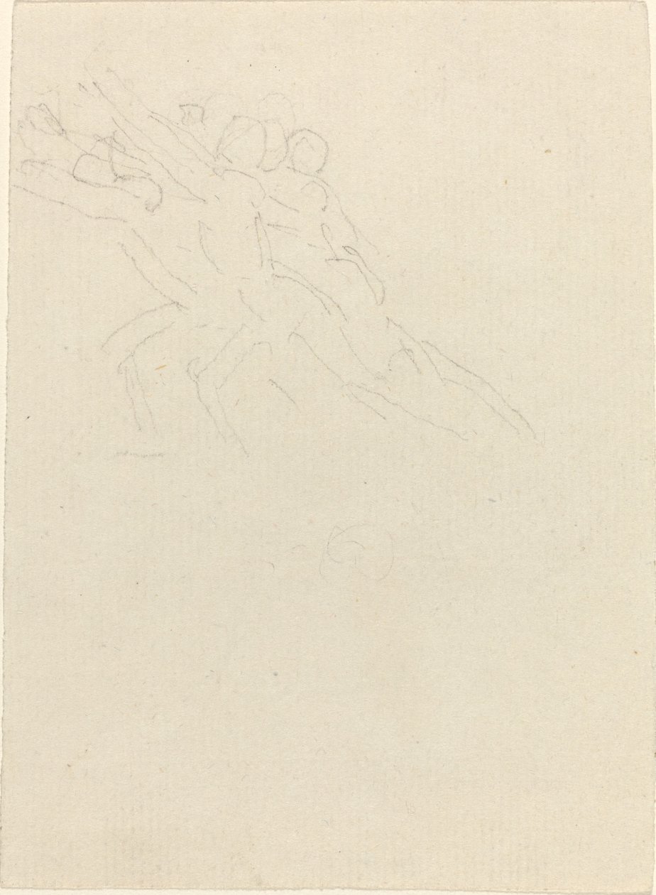 Løpende figurer med armene hevet av John Flaxman