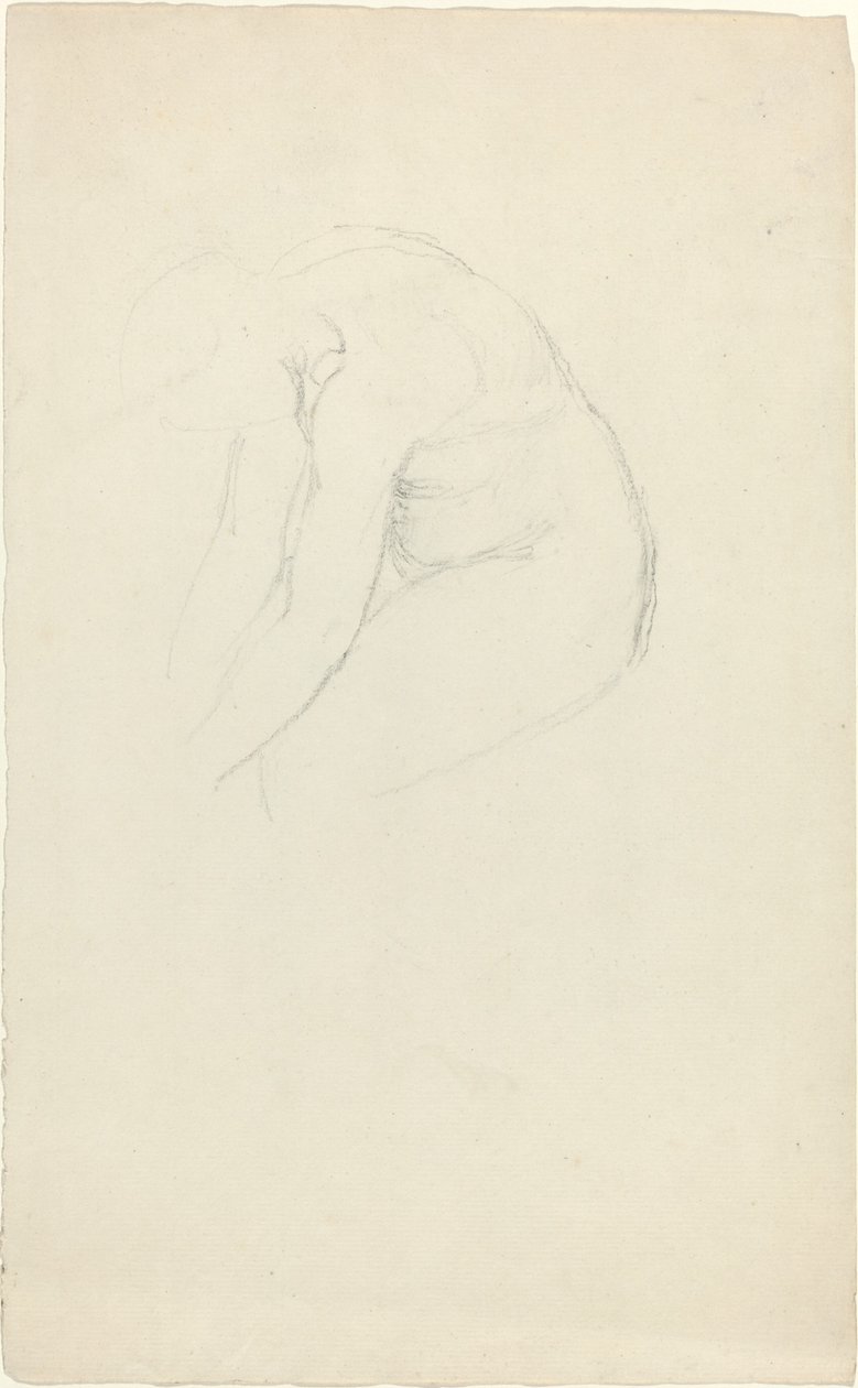 Sittende figur som bøyer seg forover av John Flaxman