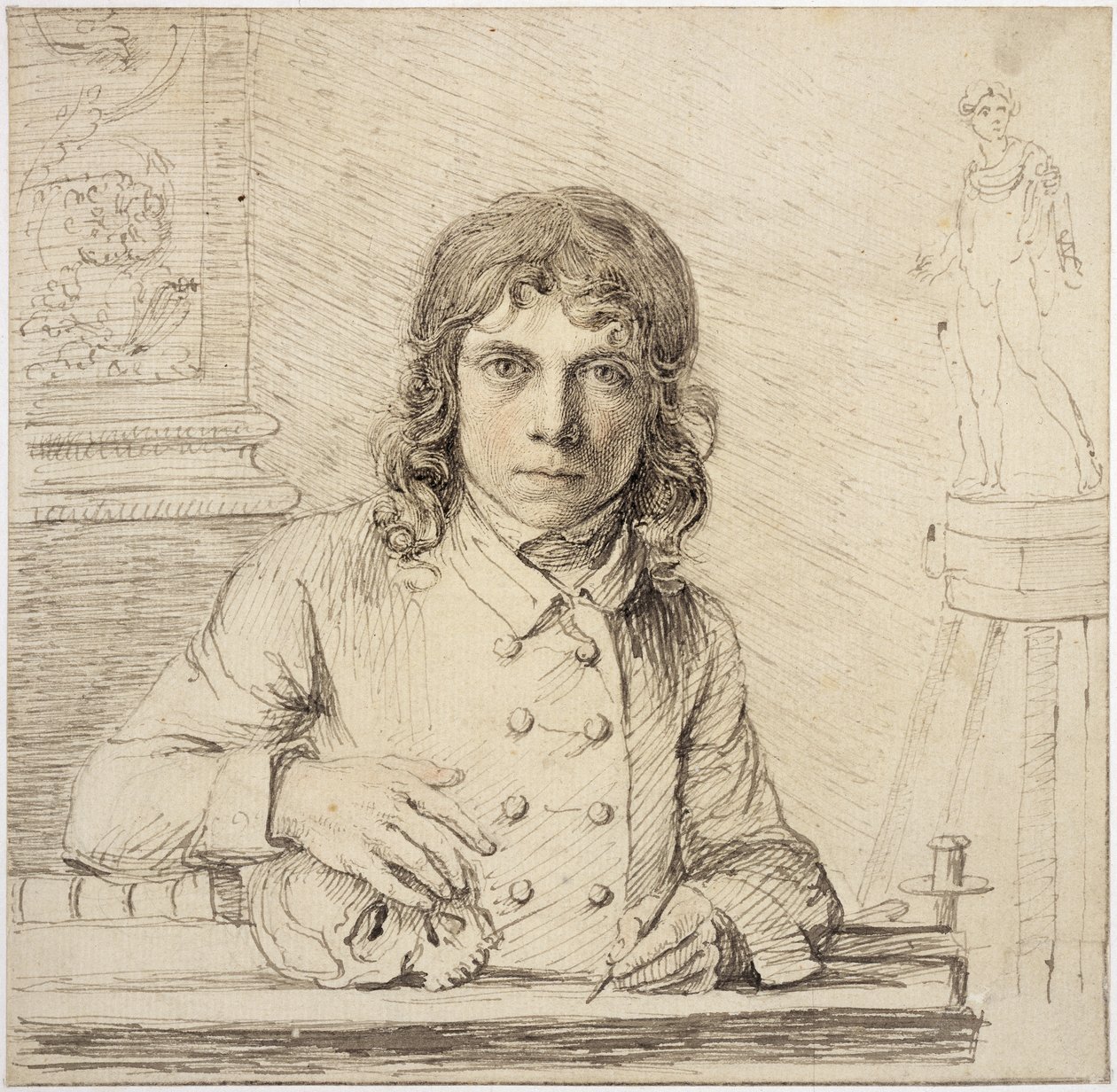 Selvportrett i en alder av 24, 1779 av John Flaxman