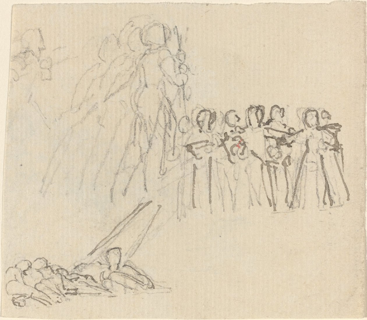 Studieark [rekto og verso] av John Flaxman