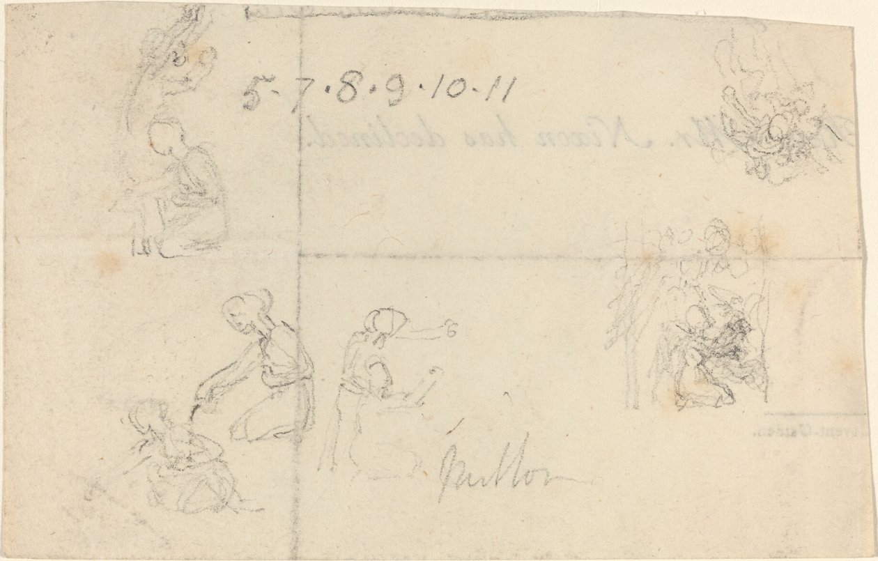 Studier av knelende kvinner av John Flaxman