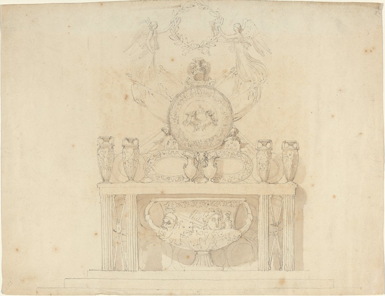 Studie for dekorasjoner av Buckingham Palace av John Flaxman