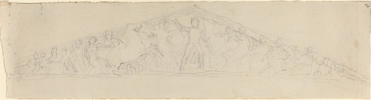 Studie for rekonstruksjon av West Pediment of the Parthenon av John Flaxman