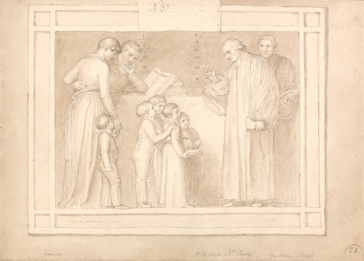 Studie for et monument til pastor John Clowes av John Flaxman