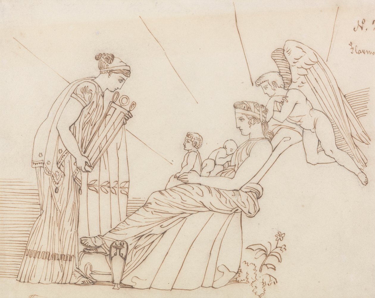 Til Phoebus ved hans fødsel, Fra Aeschylus, Furies av John Flaxman
