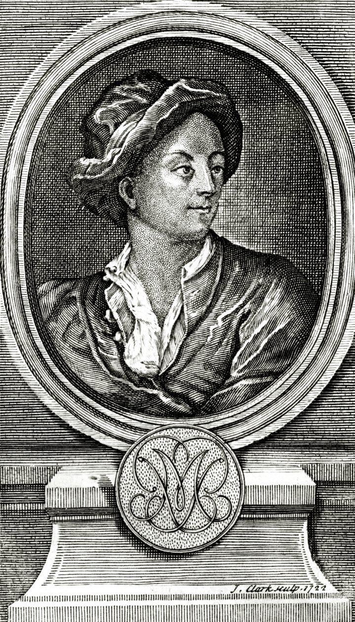 Matthew Prior, gravert av J. Clark, 1722 av John Francis Rigaud