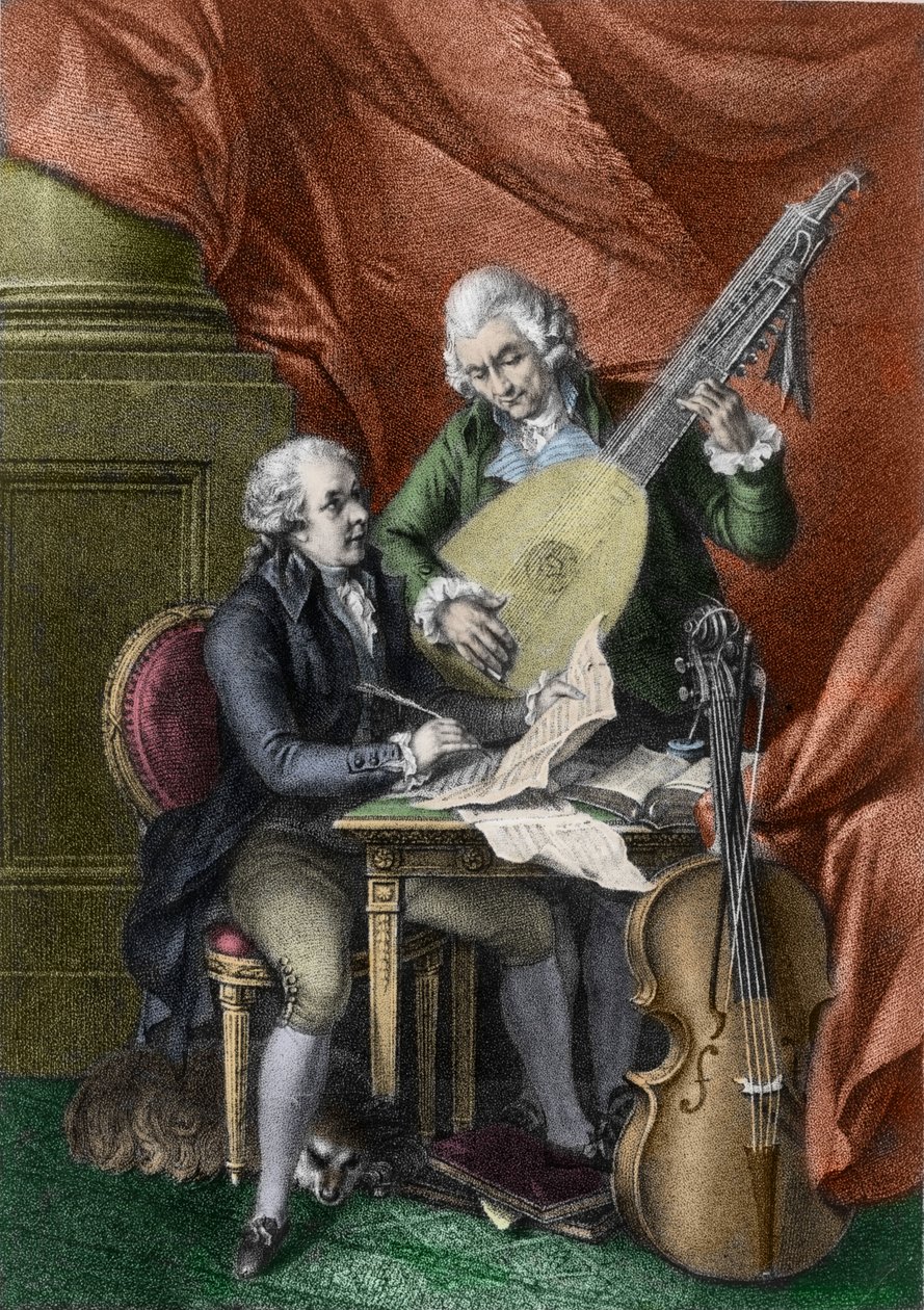 Wolfgang Amadeus Mozart og Franz Joseph Haydn av John Francis Rigaud