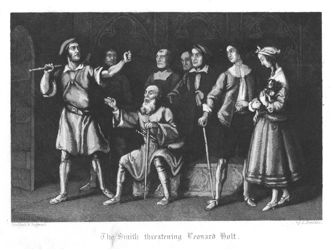 illustrasjon for The Plague of London (1665) for William Harrison Ainsworth Old Saint Paul's, London 1855 (først publisert 1841) (gravering) av John Franklin