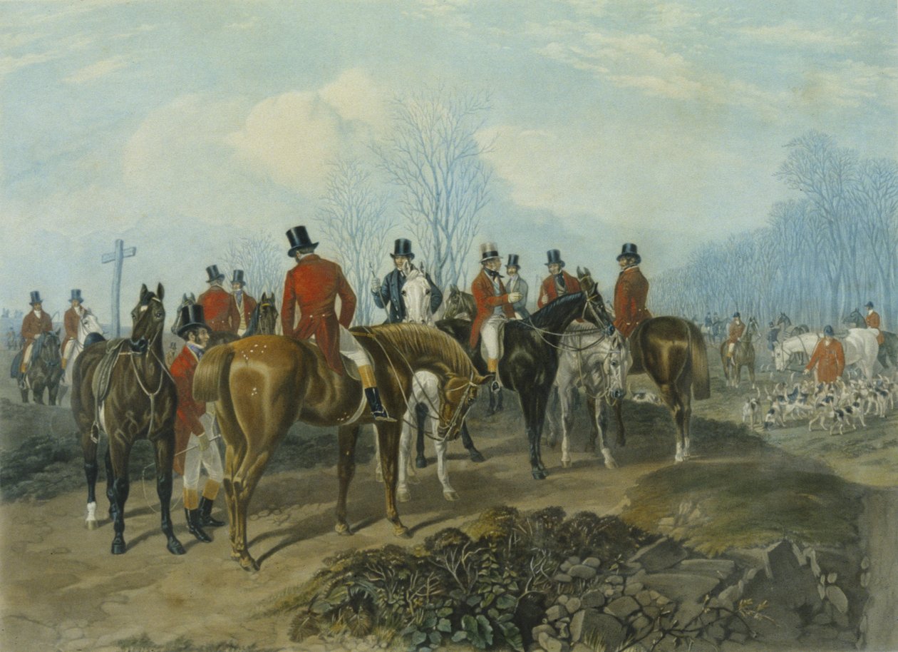 The Meet, gravert av Huffman og Mackrill (farget gravering) av John Frederick Herring Snr