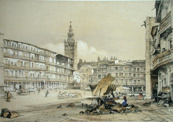 Plaza de San Francisco, Sevilla, fra 