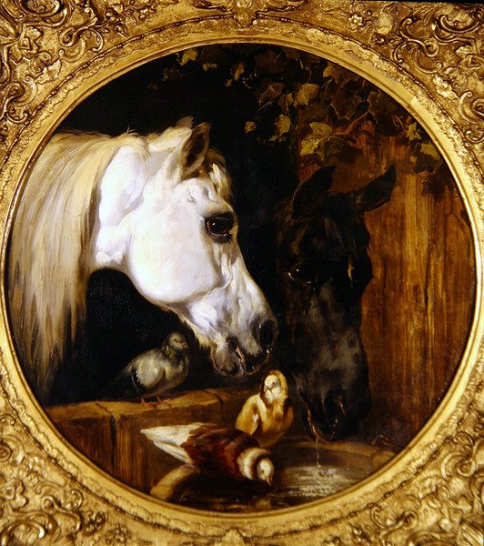 I stallen (olje på lerret) av John Frederick Herring Senior
