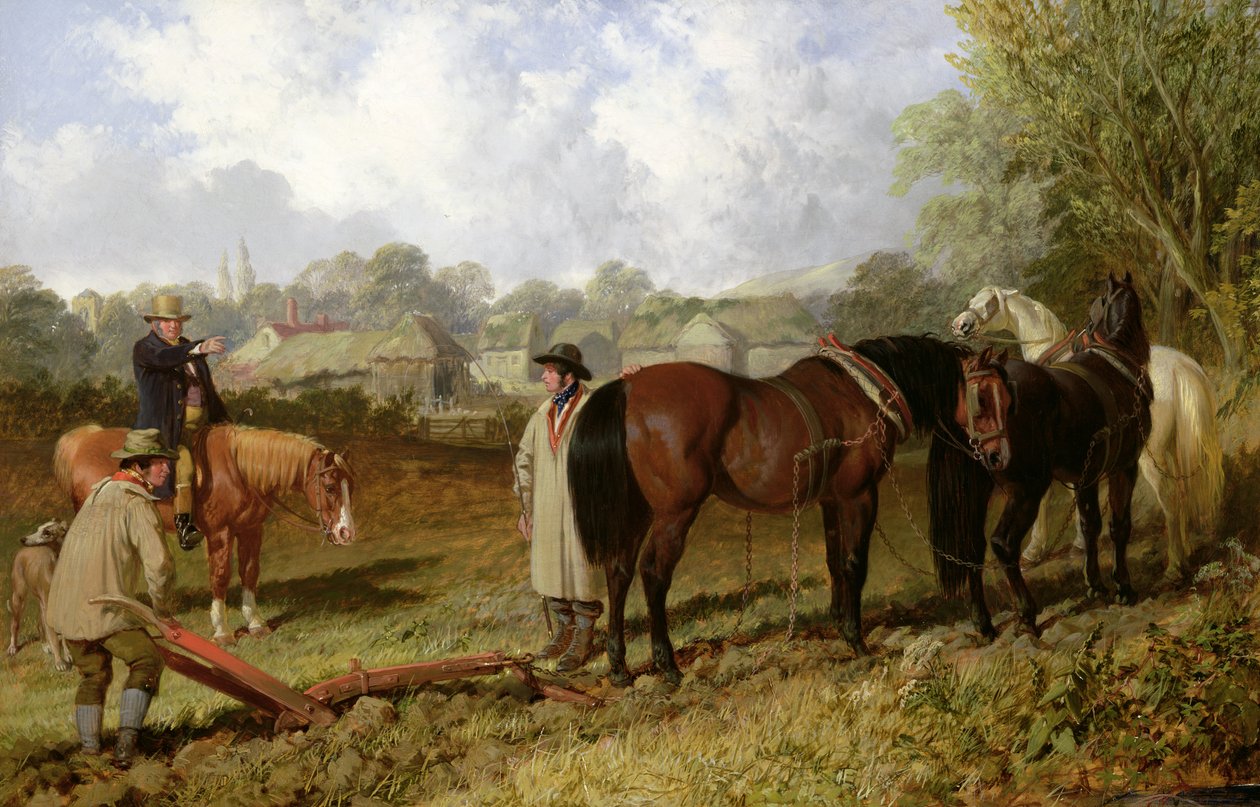Morgen: Forbereder til pløying, 1848 av John Frederick Herring Senior