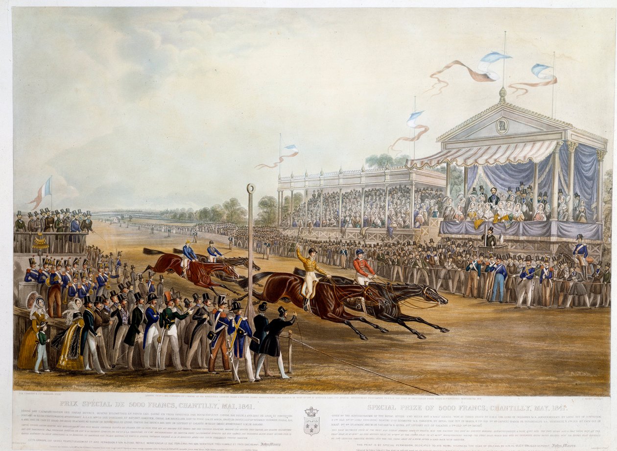 Spesialpris på 5000 franc til Chantilly i 1841 Trykk av John Frederick Herring (1795-1865) (ec.engl.) 1841 Privat samling av John Frederick Herring Senior