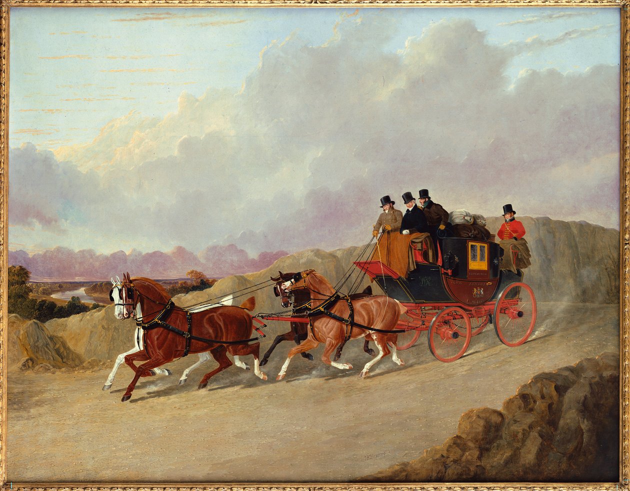 The Edinburgh til London Royal Mail Coach av John Frederick Herring Senior
